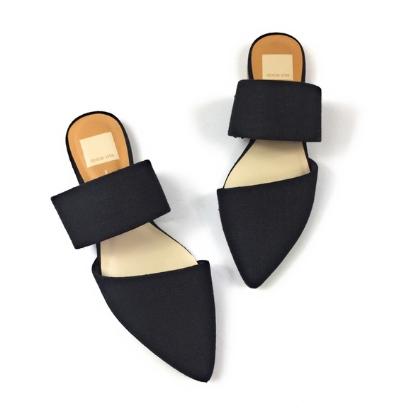 Dolce Vita Shoes - Dolce Vita Mules 7.5 Fabric Upper Black Slip On